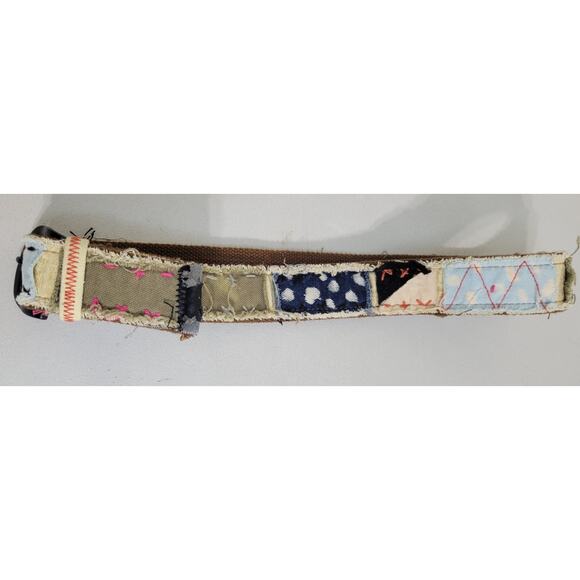 Patchwork Belt Multi-Colored Size 0-1 Small Hippie Boho Shabby Chic Fun NWOT - Picture 2 of 4